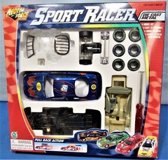Stock Car Race Kit ~ Die Cast Body ~ Pull Back Spring Action ~ Sport Racer