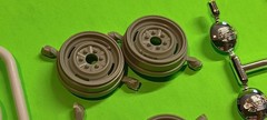 1947 Chevy Moebius Galaxie 1/25 Rims Wheels Tires Chrome Dog Dish Hub Cap 46 48