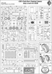 COE (CabOverEngine) heavy duty truck m.1939 (Plastic model kit) 1/72 ACE 72590