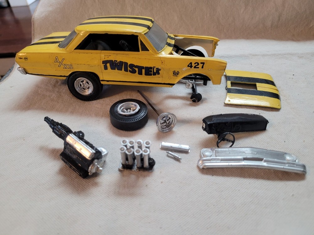 Builder Original Issue AMT 1962-65 Chevy Nova AWB Gasser model car. 1/25
