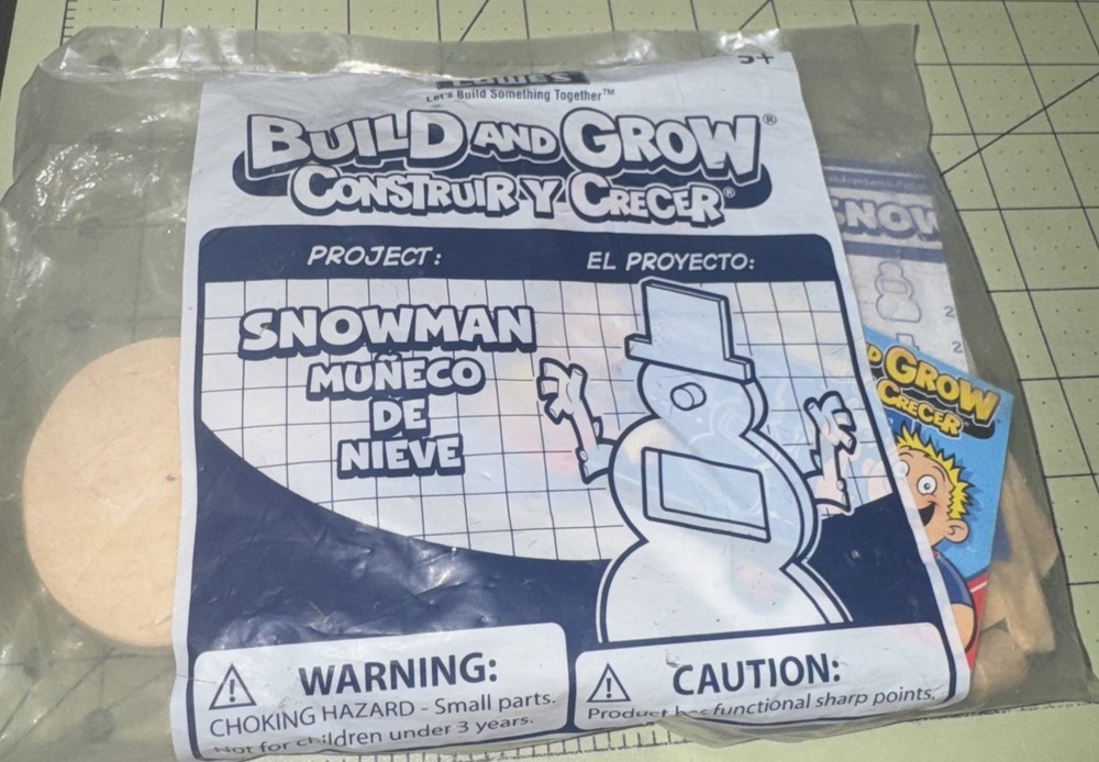 Lowe’s Build and Grow Snowman Frame Wooden Craft Kit