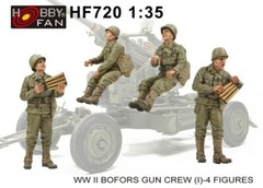 Hobby Fan 1/35 HF-720 WWII US Bofors Anti-Aircraft Gun Crew (I) – 4 Figures