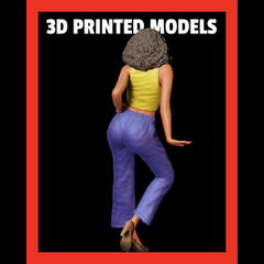 People Sitting and Leaning on Model Cars Resin 3d print Set of 3 Figures