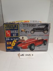 Vintage AMT Double Kit 27 Ford T- XR 6 Model Kit Open Box #2127-200