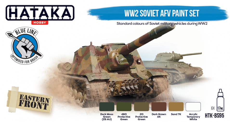 Hataka Hobby Paints SOVIET WWII AFV COLORS Blue Line Acrylic Paints