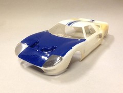 Vintage Lancer Mid-Sixties Shelby Ford GT Clear Slot Car Body – Painted