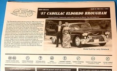 57 CADILLAC ELDO BROUGHAM – INSTRUCTIONS – ATLANTIS – MODEL CAR KIT PARTS LOT