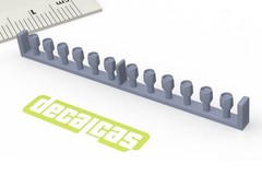 Decalcas 1/12 Detail-Up Parts 2mm Hose Joints (Set #2) Resin & Braid #DCL-PAR078