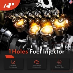 A-Premium Set of 4 Fuel Injectors Compatible with Chevrolet Beretta, Cavalier,