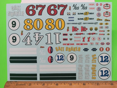 1937 Chevy 1/25 AMT Waterslide Decal Sheet Vintage Style Sponsor Stovebolt