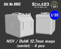Scale23 1/35 Soviet NSV / DshK 12.7mm Magazines (4pcs)