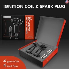 A-Premium Ignition Coil Pack and Iridium Spark Plugs Compatible with Nissan