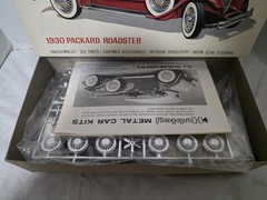Hubley 1930 Packard Roadster Model Kit 1:22 Unassembled Not Painted Chromed