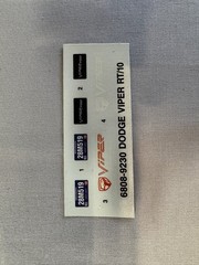 AMT/ERTL 6808 Dodge Viper RT/10 Parts Kit Bash Decals