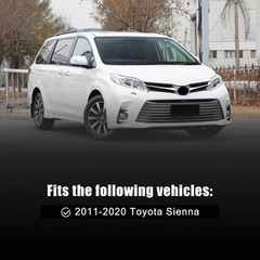 Passenger Side Mirror Glass Compatible with 2011-2020 Toyota Sienna, Right Side
