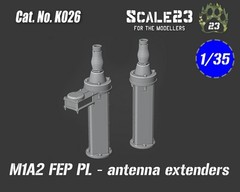 Scale23 1/35 M1A1/A2 Abrams Antenna Base Extender (2pcs)