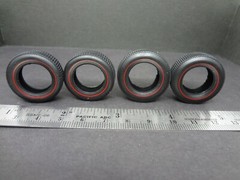 1:25 scale pad printed vinyl MUSCLE CAR RED LINE TIRES (2+2) Read for size