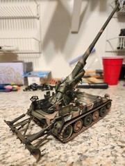 Tamiya 1/35th M107 175mm Howitzer GMC Model Built