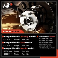 A-Premium 2 X Front Wheel Bearing and Wheel Hub Kit Compatible with Ford Escape