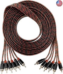 Alphasonik 17 Feet Premium 6 Channel Hyper-Flex RCA Interconnect Signal Patch