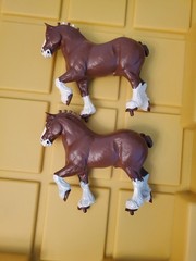 Vintage AMT Budweiser Clydesdale 8-horse hitch Model Kit ERTL Semi-Unbuilt