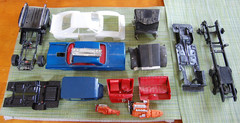 Vintage Junkyard Lot Of Misc. Model Kit Parts See Description Photos tires wheel