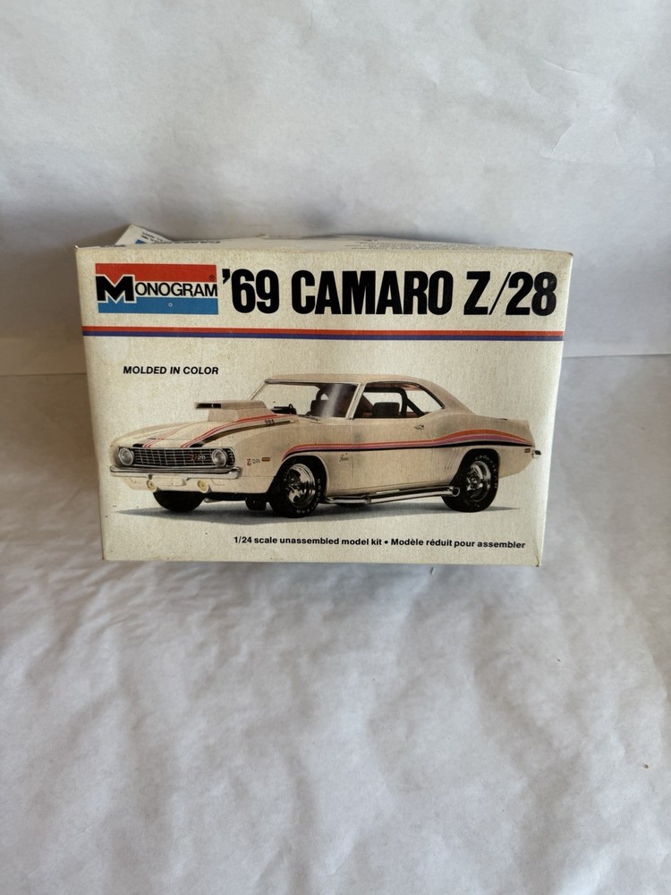 Vintage 1977 Monogram ’69 CAMARO Z/28 Model Kit Car – NEW Open Box!