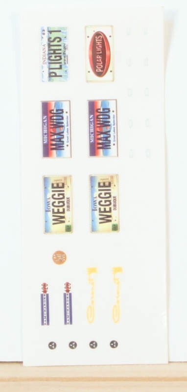 Model kit Decal Sheet Misc Plates unused P2