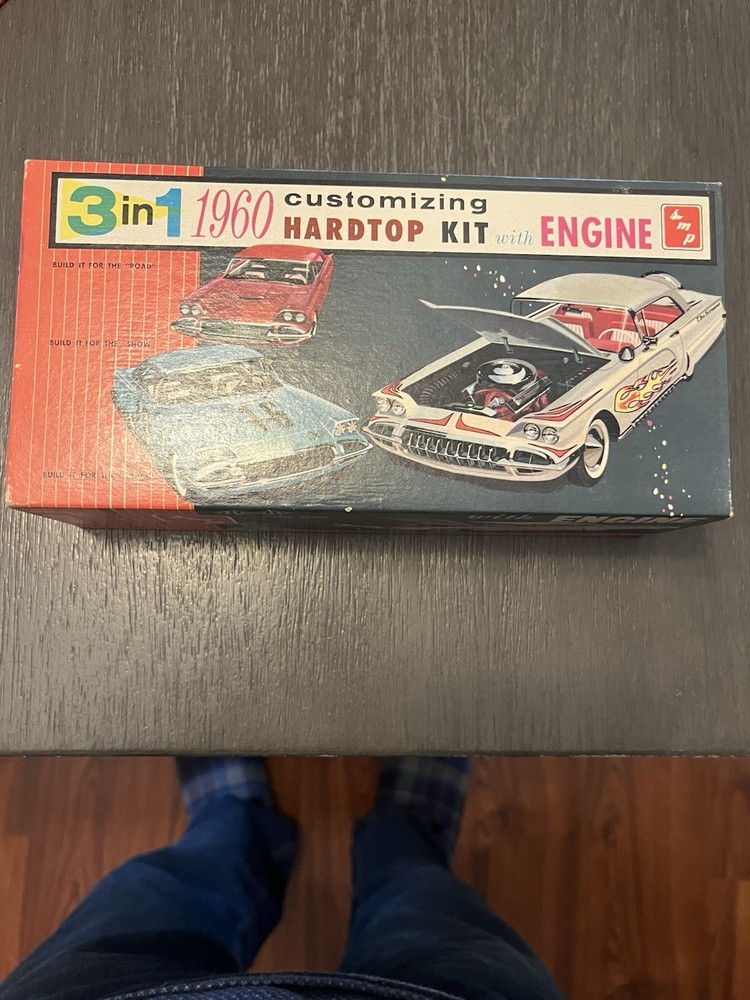 SUPER RARE! *ORIGINAL VINTAGE SMP AMT 1960 CHEVY CORVETTE HARDTOP KIT