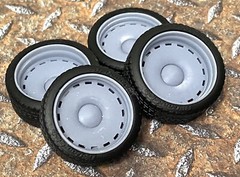 Resin 21/20 Inch Slotted Smoothie model car wheels/tires, 1/24 1/25 Scale