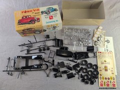 Open box AMT #232 1932 Ford V8 “the deuce” 3 in 1 plastic model kit