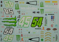 NASCAR DECAL #54 MONSTER ENERGY 2023 TOYOTA CAMRY TY GIBBS 1/24 POWERSLIDE