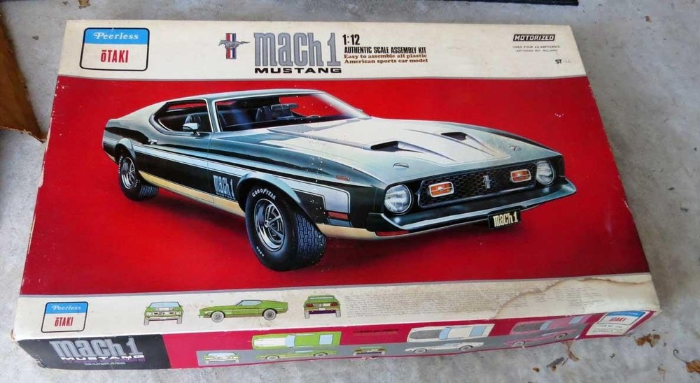 Vintage Peerless/OTAKI 1/12 Ford Mustang Mach 1 – Motorized Missing Body Shell