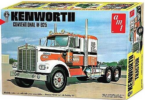 AMT Kenworth W925 Conventional Semi Tractor – Plastic Model Truck Kit – 1/25