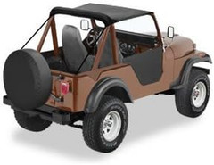 5250501 Black Crush Traditional Bikini Top for 1951-1991 M38A1, CJ5 & CJ6