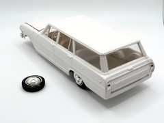 VINTAGE 1963 CHEVROLET NOVA SS STATION WAGON WHITE PROMO STYLE MODEL KIT PARTS!!