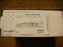 Profil 24 P43013 Matra MS670 LeMans 1973 #10,11,12 1/43 Scale Model Kit