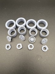 1/24 1/25 Scale Resin Pro Touring Model Car Wheel Set