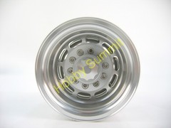 C Set 1/14 R/C 3-Axle 6X4 Tractor Truck ALLOY WHEELS SILVER RIms re Tamiya