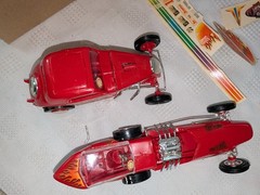 AMT ORIGINAL VINTAGE RARE DOUBLE 3 IN 1 DRAGSTER KIT TROPHY SERIES T-161 AS IS