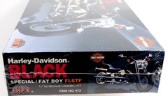 IMEX #473 1/12 Harley Davidson Black Fat Boy FLSTF Motorcycle Kit NEW Sealed