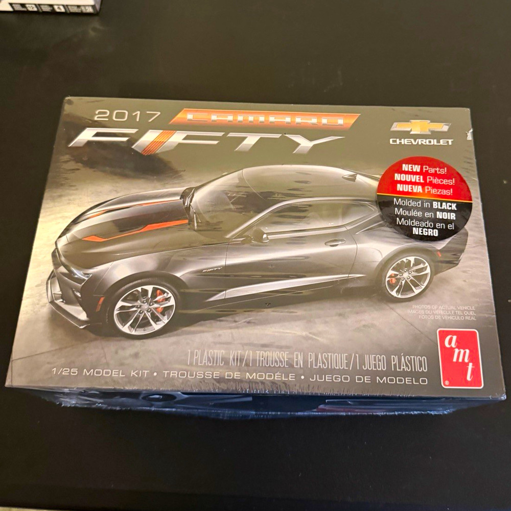 AMT 2017 Camaro Fifty Chevy 1:25 Plastic Model Car Kit Not Painted Molded Black
