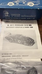 FDS Art 611 Ferrari 512 BB University European Le Mans 1980 1:43 Sealed NOS