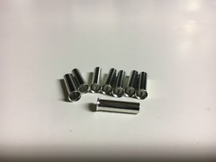 Set of 8 Metal Injector Stacks 1/24 scale – 15 MM long 3.7 MM Diameter 4.7 Flare