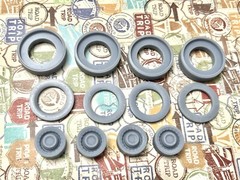 Resin 15-Inch “1958 Cadillac Fleetwood” Wheels, W/ Wide Whitewalls,1/24 Scale