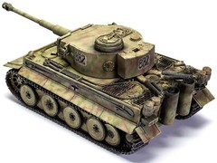 LEVEL 3 MODEL KIT GERMAN TIGER I EARLY VER. 1/35 SCALE MODEL BY AIRFIX A1363