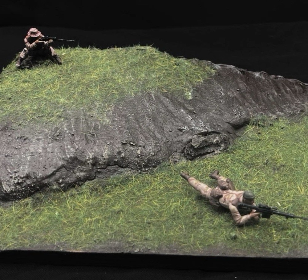 1/35 Scale Military Diorama Base Terrain Display Model Soldiers Figures Diecast