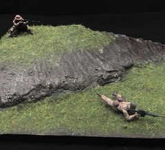 1/35 Scale Military Diorama Base Terrain Display Model Soldiers Figures Diecast