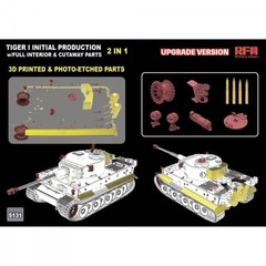 RyeField RFM RM 5131 1/35 Tiger I Initial Production w/Full Interior & Cutaway