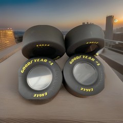 4 1/8 Scale Goodyear Eagle Tires Set # 1 Drag Slick For REVEL 1:8 Model Cars NEW